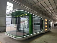 Nouveau style bateau flottant conteneur préfabriqué maison d'hôtel bateau-maison écologique pour hôtels espace capsule maison