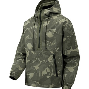 Custom Camouflage Men's Half-zip Windproof <b>Jacket</b>, Suitable for Outdoor Hiking, Hooded Pullover, Outdoor Windproof <b>Jacket</b> - Product Image 2