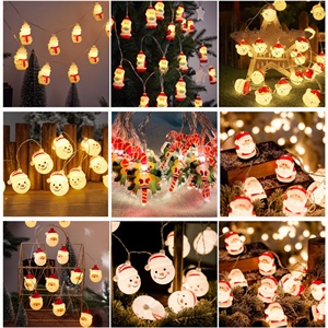 Luces LED Decorativas Navideñas con Diseño Creativo de Santa Claus, Renos, Estrellas y Luna, en Oferta - Product Image 4