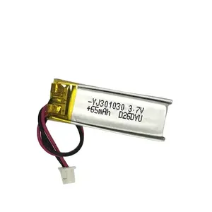 YJ Deep cycle lipo battery 3.7v 301030 301430 302030 302040 383450 65mAh 70mAh 140mAh 500mAh rechargeable polymer battery