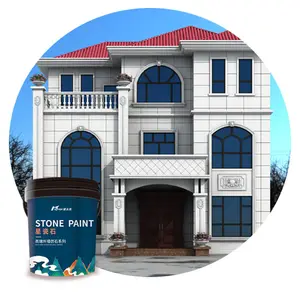 Outdoor House Marble Stone Coating Suppliers Weather Liquid Granite Faux Stone Texture Exterior Wall Paint