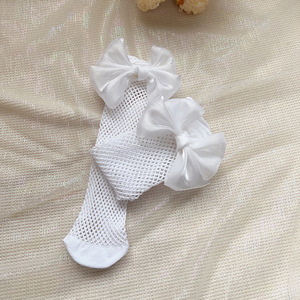 Chaussettes pour bébé style princesse coréenne, en maille respirante et <span class=keywords><strong>fine</strong></span>, avec nœud mignon, collection Printemps-Été, modèle 'Baby Hole', à coupe ample - Product Image 4