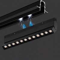 Système d'éclairage linéaire magnétique moderne en alliage d'aluminium pour intérieur, éclairage de plafond LED magnétique à intensité variable, CRI 90 élevé, garantie 5 ans