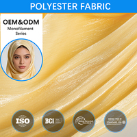 Tissu Abaya en Satin Monofilament de Polyester 9902 pour Vêtements Hijab, Non Conducteur, Anti-Plis, 58 g/m², Vente en Gros