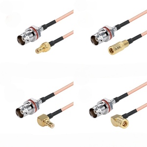 Câble coaxial RF RG316 <span class=keywords><strong>BNC</strong></span> mâle vers <span class=keywords><strong>SMB</strong></span> femelle, DC-6GHz 50Ω, câble de raccordement coaxial à faible perte plaqué argent pour antenne - Product Image 4