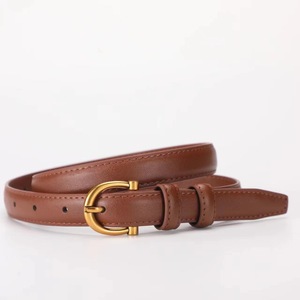 Cintura di Lusso da Donna in Ecopelle Semi-Rotonda con Fibbia in Lega Dorata, Larghezza 2.0CM, Lunghezza Regolabile (80-110cm) - Product Image 4