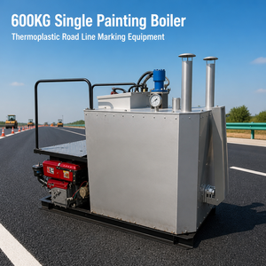 Préchauffeur thermoplastique pour marquage routier 600 kg, pour travaux de réparation routière sécurisés - Product Image 1