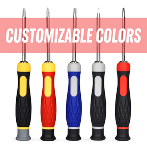 Precision <b>Screwdriver</b> Cross Phillips Interchangeable Bit Anti-Slip Handle Chrome Finish Plastic Handle Individual Tool - Product Image 2