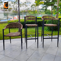Chaise de Bar en rotin, tabouret de Bar en osier, meubles d'extérieur, chaises hautes de jardin