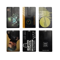 Memoria USB Promocional al Por Mayor Tipo Tarjeta de Crédito Slim para Negocios 512MB 1GB Imprime Tu Foto Pendrive Tipo Tarjeta 128MB 8GB 16GB 32GB