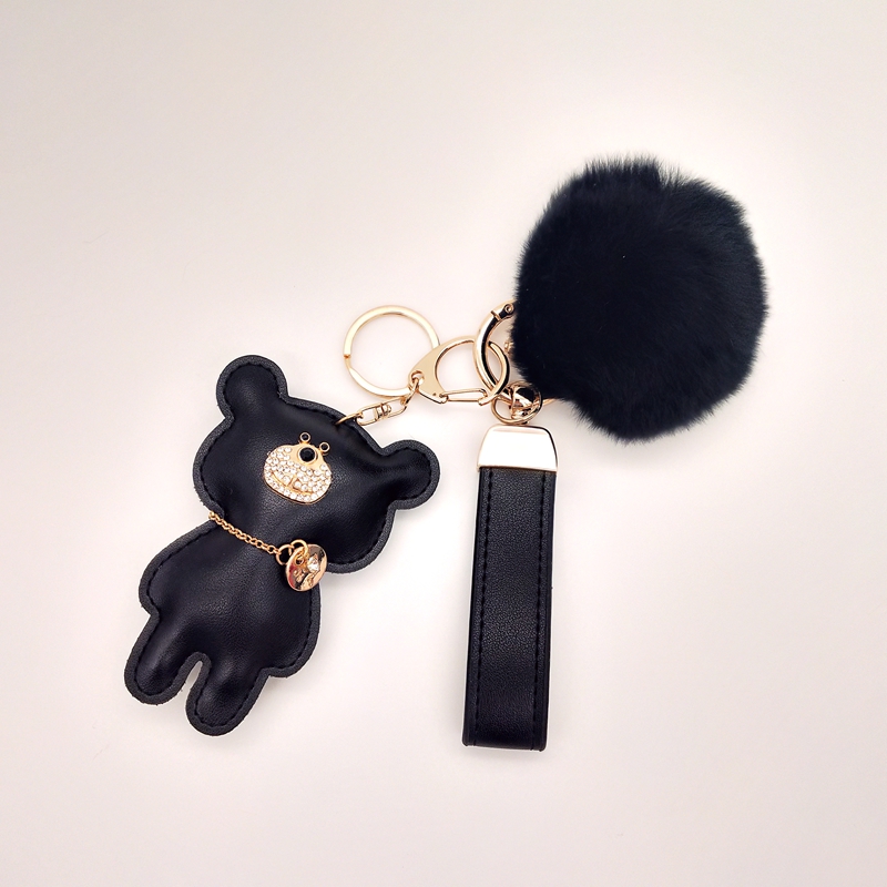 Black with pompom
