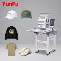 Machine à broder industrielle automatisée à tête unique 15 aiguilles pour studio à domicile, durable, pour broderie de casquettes, facile à utiliser