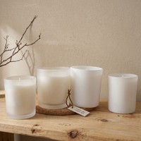 Pot à bougie parfumée en verre vide, personnalisé, de luxe, blanc givré, noir mat, avec couvercle et emballage en boîte, 3 tailles