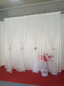 Hochwertige Neue Design-Hochzeitsvorhänge Hintergrunddekoration für Partys Falten-Hintergrundvorhang mit Pailletten - Product Image 4