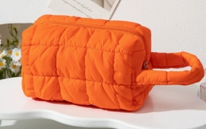 Cosmetic-Bag Travel Women Cute Bag Makeup for Purse Zipper Checkered Storage Pouch <b>Gift</b> - Product Image 2