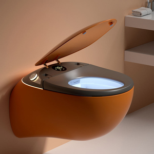 2026 WC intelligent sans réservoir mural, forme d'œuf colorée, avec capteur automatique, bidet tout-en-un, pour usage domestique, petites maisons et chambres - Product Image 2
