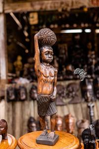 Estatua de Arte Tribal Congoleño, Tallada a Mano en Madera Africana Vintage, Decoración Coleccionable para el Hogar - Product Image 6