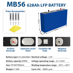 <span class=keywords><strong>Batterie</strong></span> EV E LFP MB56 628Ah, <span class=keywords><strong>batterie</strong></span> Lifepo4 314Ah, 8000 cycles, 3.2V, cellules de <span class=keywords><strong>batterie</strong></span> 280Ah pour stockage solaire et voitures électriques - Product Image 4