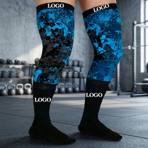 Knee High Knitted Spandex <b>Polyester</b> Cotton Sports <b>Socks</b> Taiwan Made Stretch Performance Long Tube Athletic Training <b>Socks</b> - Product Image 1