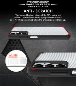 คาร์บอนไฟเบอร์กันกระแทกSlimสําหรับ<span class=keywords><strong>Samsung</strong></span> Galaxy A05S 4G A15 A25 A24 A72 S24 S23 ลื่นFull Bodyป้องกันโทรศัพท์กรณี - Product Image 6