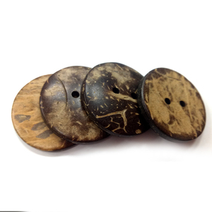 Nhà Máy cung cấp phụ kiện quần áo nút vỏ dừa tự nhiên nguyên chất hai lỗ bốn lỗ nút dừa bằng gỗ - Product Image 6