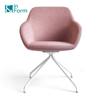 Fauteuil en mousse moulée à pied fixe en métal Fauteuil de bureau pour les invités Fauteuil de loisirs Chaises visiteurs pour la réception Salle d'attente
