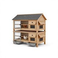 Poulailler en bois massif à double paroi JX, confortable à vivre, de forme élégante, durable et facile à nettoyer