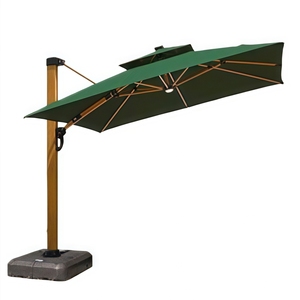 Parasols de patio en aluminium robuste de luxe à bras latéral, LED, hôtel, villa, piscine, parasol de restaurant pour l'extérieur - Product Image 4