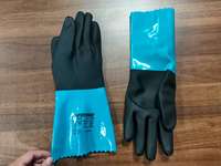 Gants de sécurité en caoutchouc PVC NBR certifiés CE, 30 cm, imperméables aux produits chimiques et à l'huile, pour la protection des mains au travail