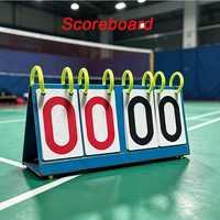 Tableau de scores sportif à bascule 4 chiffres en fer pour le badminton, le volley-ball et le basketball