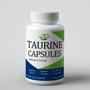 Capsules de Taurine OEM ODM Marque Privée 1000mg par Portion, Complément Pré-Entraînement pour l'Énergie et la Concentration, 120 Capsules - Product Image 1