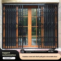 Porte coulissante à tirette, design moderne, acier inoxydable, style simple, antivol, porte à tirette moderne