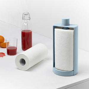 Porte-rouleau auto-adhésif carré moderne en plastique polypropylène bleu pour salle de bain fabriqué en Italie - Product Image 2