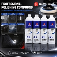 North Wolf P1+ Composé de polissage professionnel pour éliminer les rayures profondes de la peinture automobile, plastique 500ml/1L