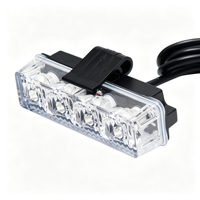 LED 4-in-1 Grill-Blitzlicht mit 20 Blitzmodi, 16W Hohe Helligkeit, IP65-zertifizierte Notfall-Signalleuchte, Mehrfarbig für die Nacht