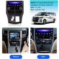 Carplay de 13,1 pulgadas para Toyota Alpha 20 Series, actualizaciones a 40 Series 2008-2014, Android 13, Unidad Principal GPS automática, reproductor Multimedia