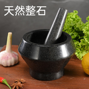 Stone Garlic Crusher Mortar And Pestle Manual Household <b>Herb</b> Spice <b>Grinder</b> Durable Natural Stone Material Shandong Origin - Product Image 5