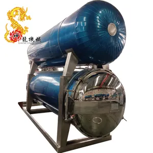 Large-capacity water immersion HDPE/PP canned coconut beverage bottles retort machine