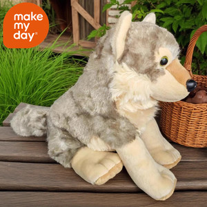 Peluche réaliste de chiot de loup, jouet en peluche animal de simulation, poupée de loup bébé douce, peluche animal sauvage pour enfants, cadeau, décoration intérieure - Product Image 5