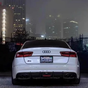 Diffusore Posteriore e Labbro Inferiore in Fibra di Carbonio 2009-2019, Superficie Lucida, Facile da Installare, Adatto per <span class=keywords><strong>Audi</strong></span> <span class=keywords><strong>A6</strong></span> C7 C7.5 C8 Berlina - Product Image 5
