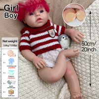 18/20 Zoll wasserdichte, realistische Silikon-Reborn-Babypuppen, handgefertigt, schlaffe, unbemalte Puppen für Mädchen mit Trinkfunktion und nasser Wirkung
