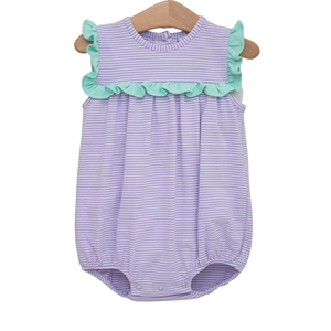 Vestido de Verano para Niña, Modelo GSD3559, Personalizado, Color Rosa Morado con Estampado de Mariposas, Largo hasta la Rodilla, con Rayas, Sin Mangas, para Pascua, Venta al por Mayor - Product Image 6