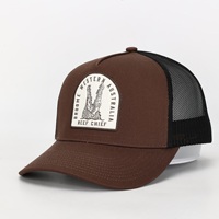 Gorra de camionero desgastada deportiva con logotipo de parche bordado personalizado al por mayor gorras OEM de alta calidad para malla de lona de pesca de rendimiento