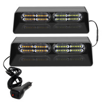Nouvelle lampe de signalisation d'urgence LED 48SMD pour voiture, clignotante rouge et bleue, avec ventouses pour pare-brise de SUV et camion