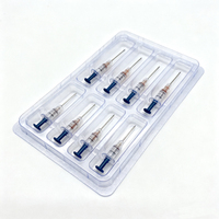 Plateau de kit de suture thermoformé blanc, emballage médical transparent avec couvercle pelable et grille personnalisée