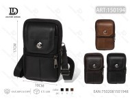Borsa a tracolla da uomo in vera pelle con fibbia per cintura per uso quotidiano - Product Image 1