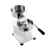 Presse à viande manuelle pour hamburgers avec plateau de 4 pouces de diamètre, corps en alliage aluminium-magnésium, fonctionnement facile, épaisseur réglable