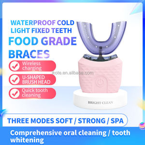 <span class=keywords><strong>Brosse</strong></span> à dents électrique ultrasonique sans fil portable en forme de U avec écran LED pour la maison et les voyages - Product Image 6