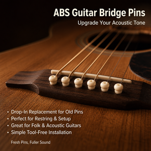 Chevilles de pont de guitare en plastique ABS durables, accessoires de remplacement pour guitare acoustique et guitare classique, utilisation OEM personnalisée en gros - Product Image 5