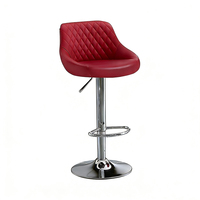 Tabouret de bar de luxe en velours vert, réglable en hauteur par vérin à gaz, pivotant à 360° avec repose-pieds pour îlot de cuisine domestique